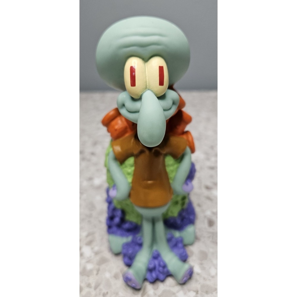 Squidward Talking Laughing SpongeBob Squarepants Vinyl Figure TESTED Vtg 2000
